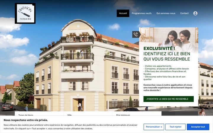Screenshot of diapason-patrimoine.fr