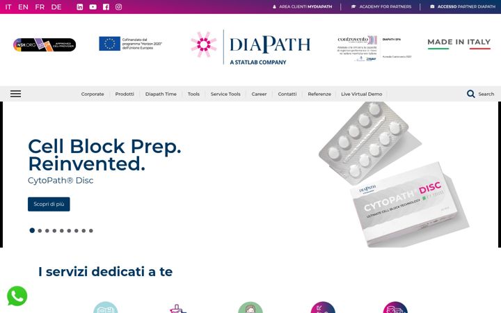 Screenshot of diapath.it