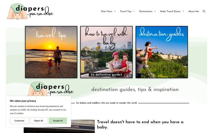 Screenshot of diapersinparadise.com