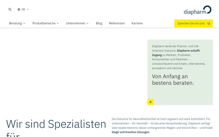 Screenshot of diapharm.com
