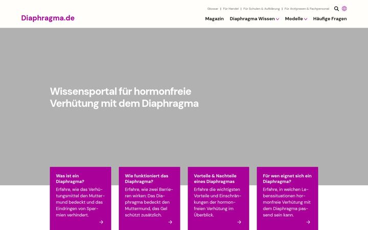 Screenshot of diaphragma.de