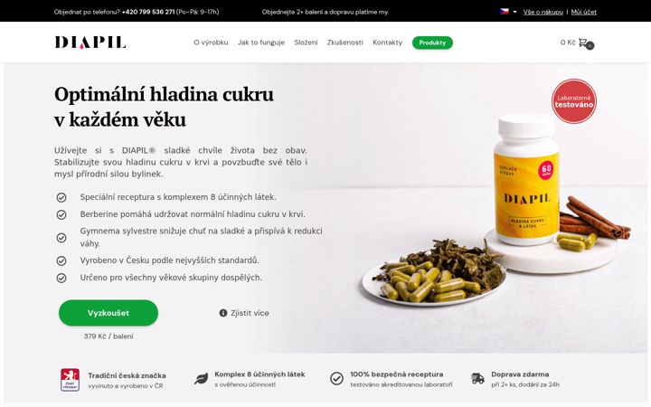 Skærmbillede af diapil.cz