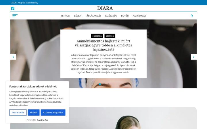 Screenshot of diara.hu