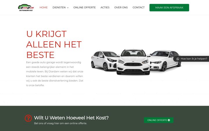 Screenshot of diardam.nl