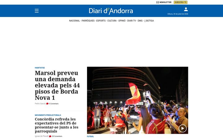 Screenshot of diariandorra.ad