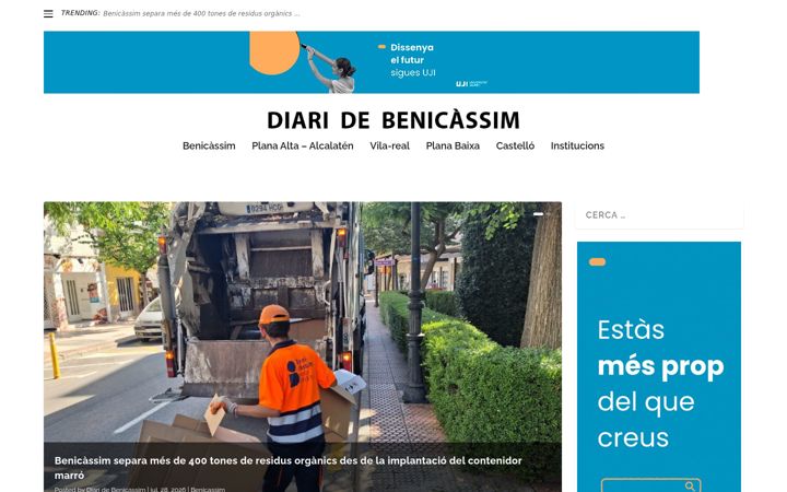 Screenshot of diaridebenicassim.com