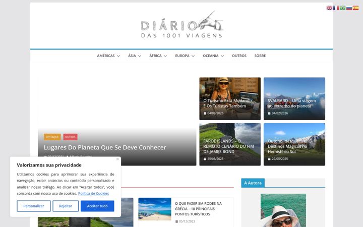 Captura de pantalla de diario1001viagens.com.br