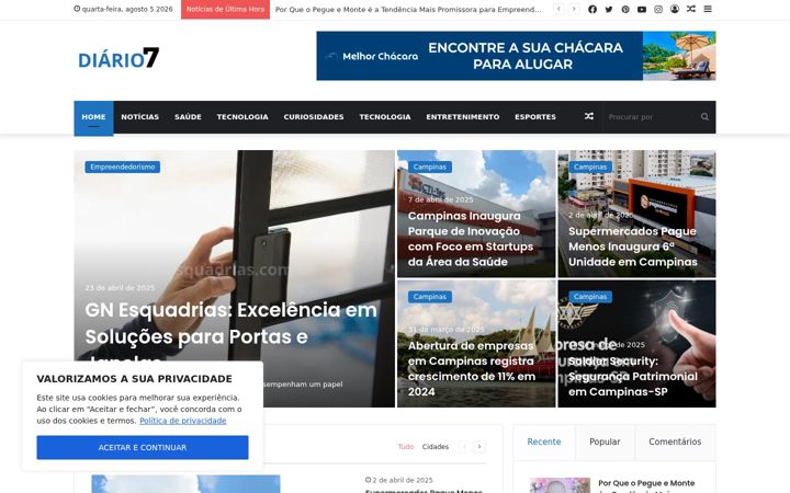 Captura de pantalla de diario7.com.br