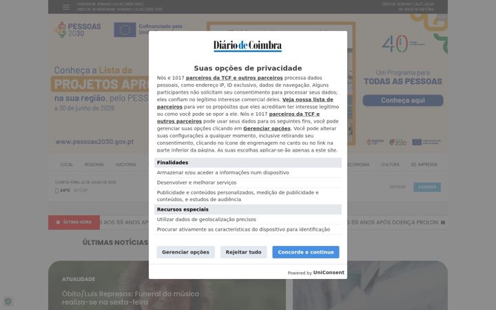 Ekrano kopija diariocoimbra.pt
