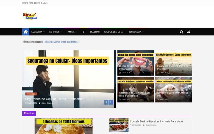 Zrzut ekranu diariocriativo.net