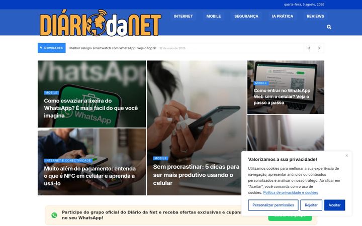 Captura de pantalla de diariodanet.com.br