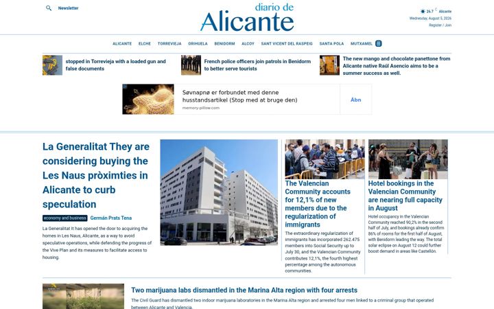 Zrzut ekranu diariodealicante.net