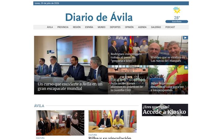 Screenshot of diariodeavila.es
