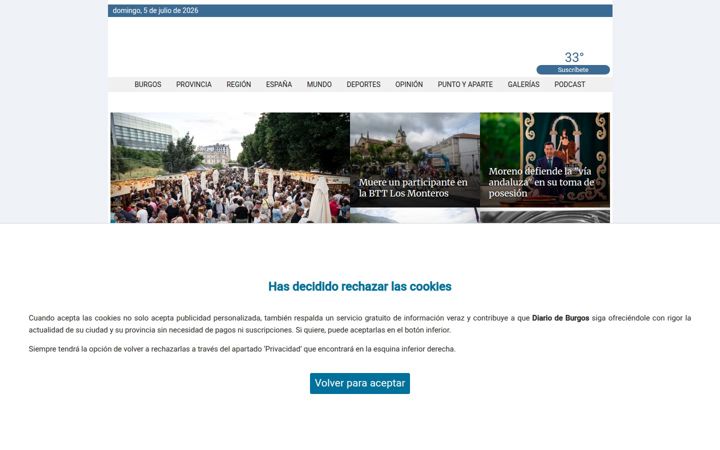 Screenshot of diariodeburgos.es