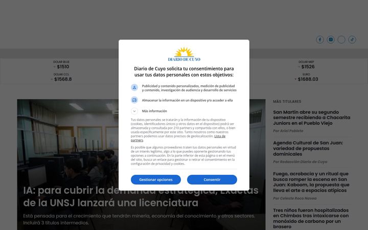 Screenshot of diariodecuyo.com.ar