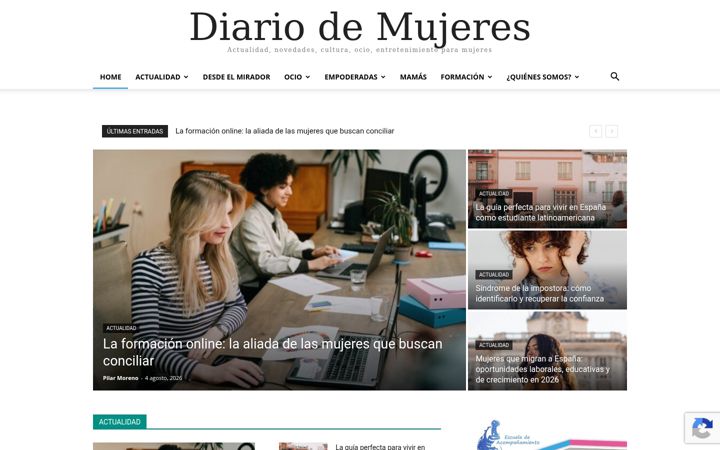 Screenshot of diariodemujeres.com