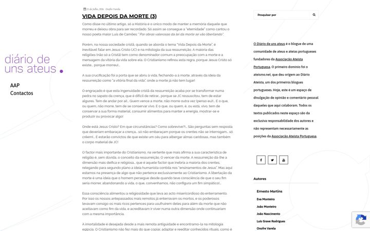 Екранна снимка на diariodeunsateus.net