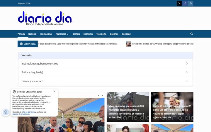 Ekrānuzņēmums no diariodia.es