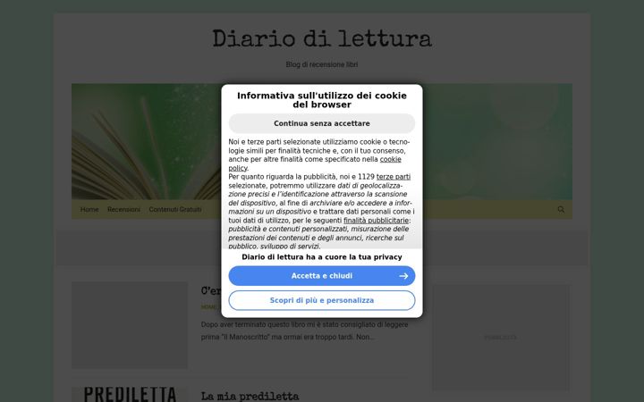 Ekrano kopija diariodilettura.altervista.org