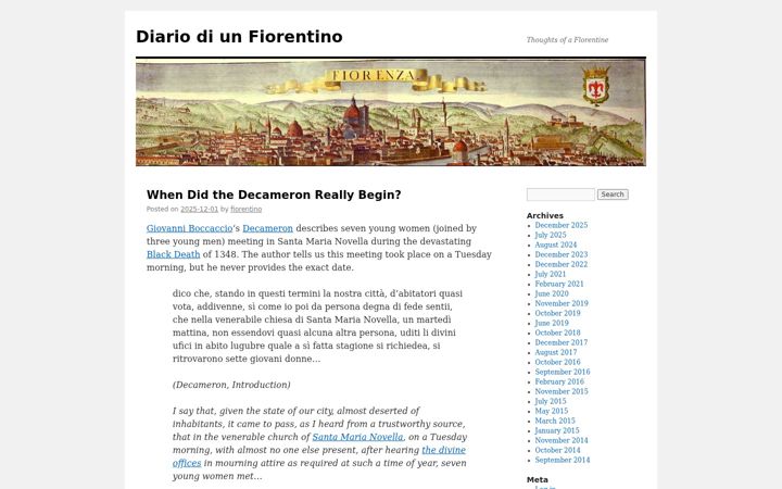 Screenshot of diariodiunfiorentino.altervista.org