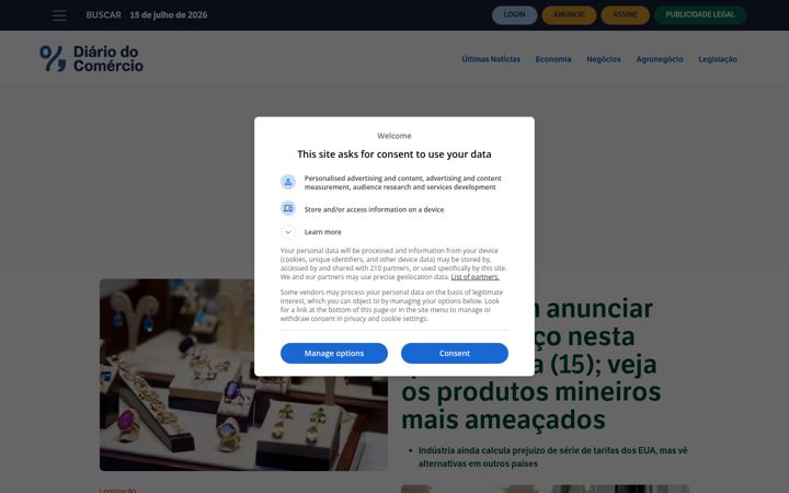 Skærmbillede af diariodocomercio.com.br