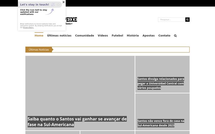 Screenshot of diariodopeixe.com.br