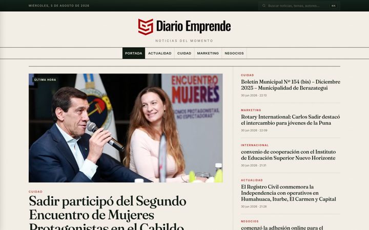 Screenshot of diarioemprende.com