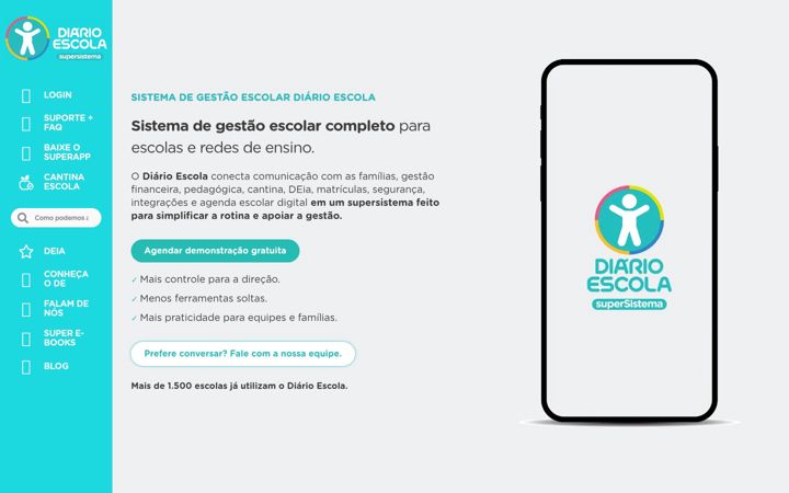 Ekraanipilt saidist diarioescola.com.br