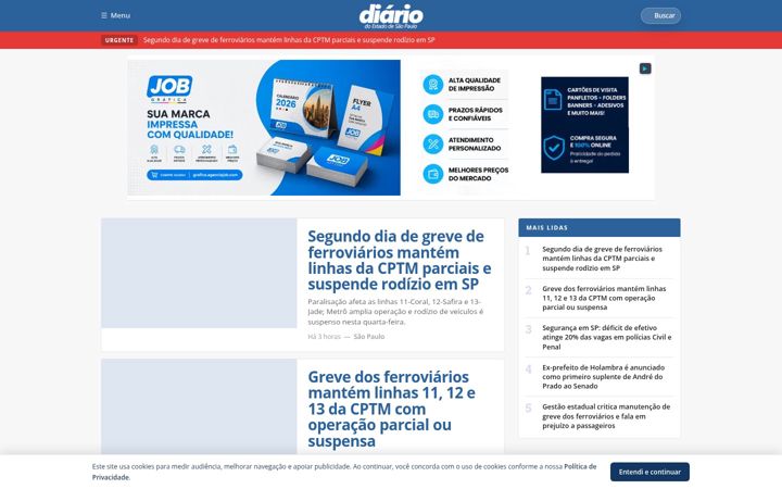 Ekraanipilt saidist diarioesp.com.br