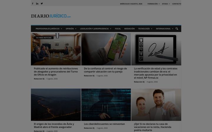 Screenshot of diariojuridico.com
