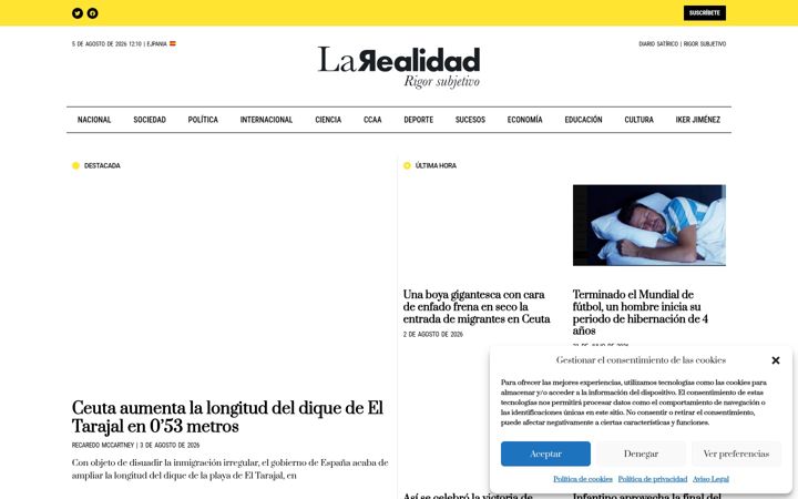 Ekrānuzņēmums no diariolarealidad.es