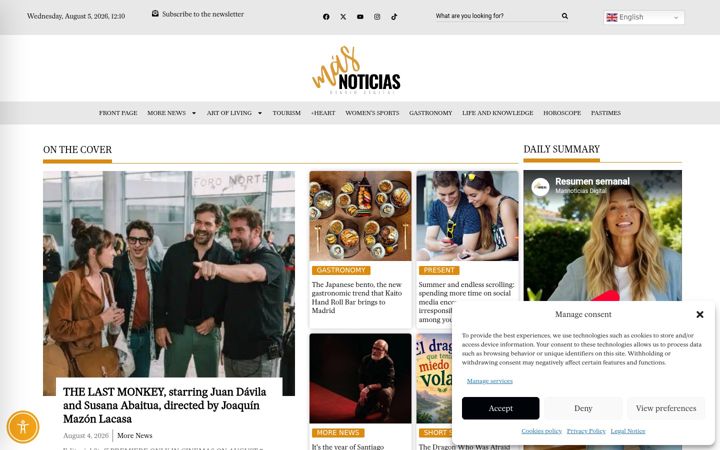 Screenshot of diariomasnoticias.com