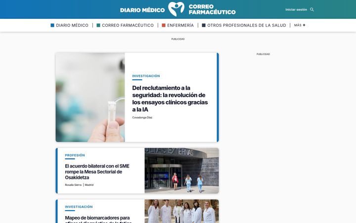 Screenshot of diariomedico.com