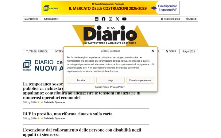 Screenshot von diarionuoviappalti.it