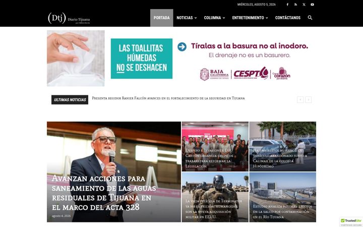 Captură de ecran a diariotijuana.info