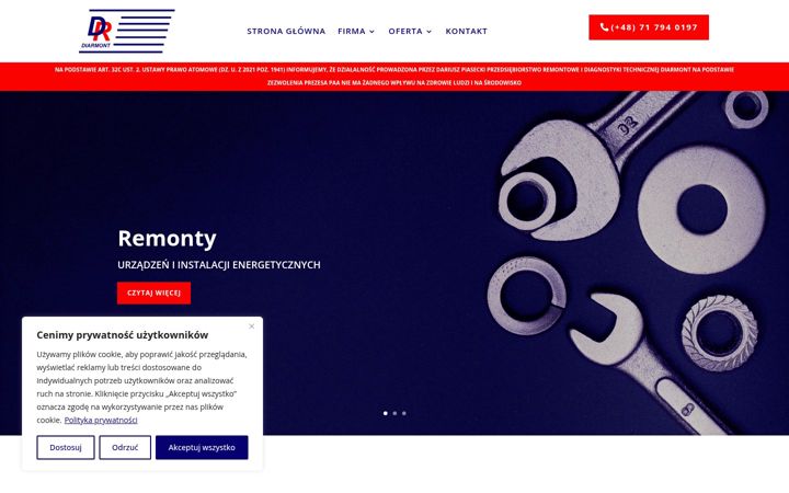 Snímek obrazovky diarmont.pl
