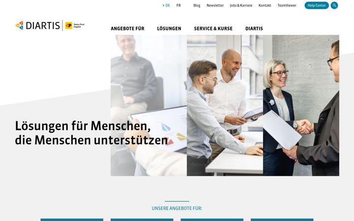 Screenshot of diartis.ch