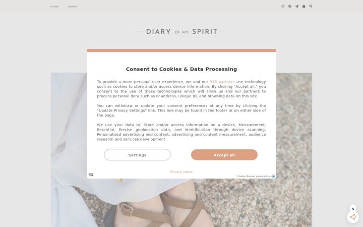 Screenshot of diaryofmyspirit.com