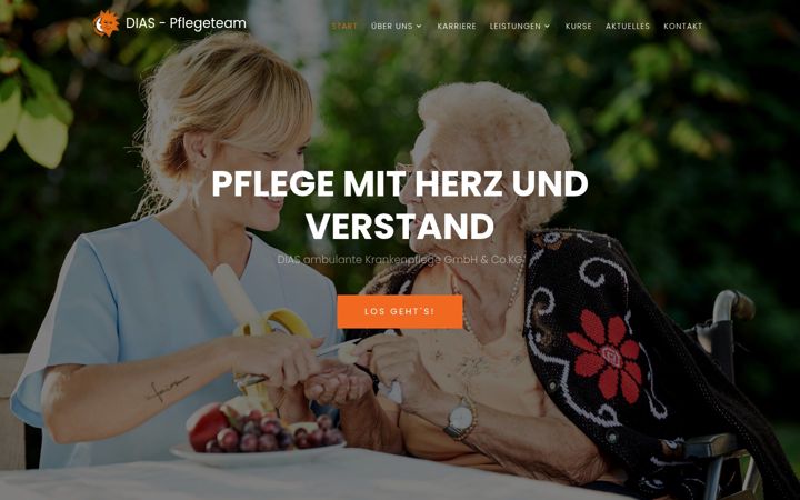 Snímek obrazovky dias-pflegeteam.de