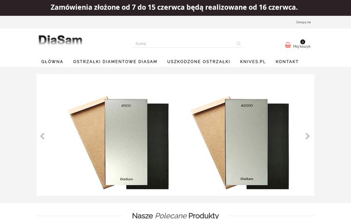 Snímek obrazovky diasam.pl