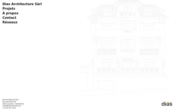 Screenshot of diasarchitecture.ch