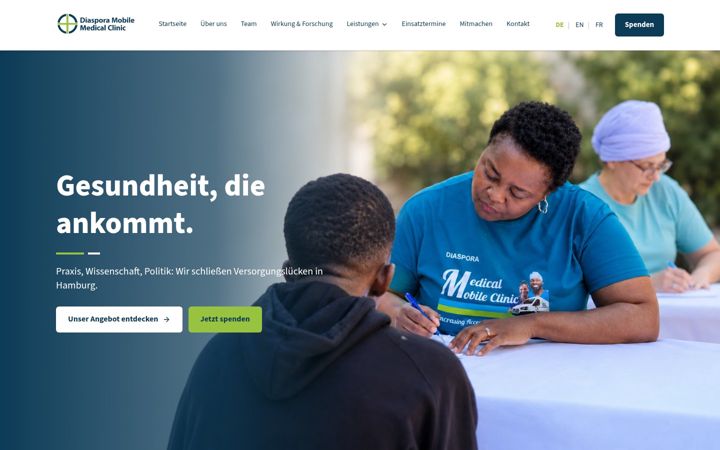 Screenshot of diaspora-mobileclinic.de