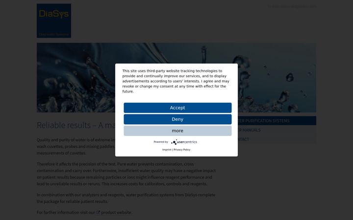 Screenshot of diasyswater.com
