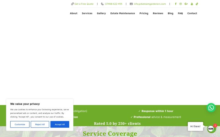 Screenshot of diateamgardeners.com