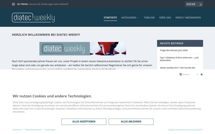 Snímek obrazovky diatec-weekly.de