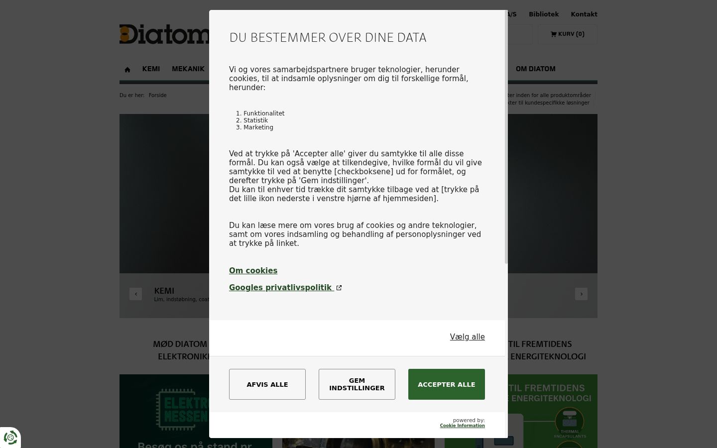 Screenshot del banner di consenso mostrato prima di qualsiasi interazione