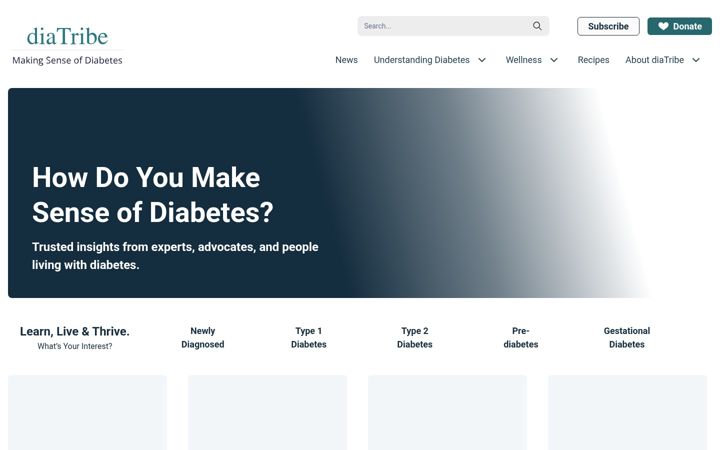 Screenshot of diatribe.org