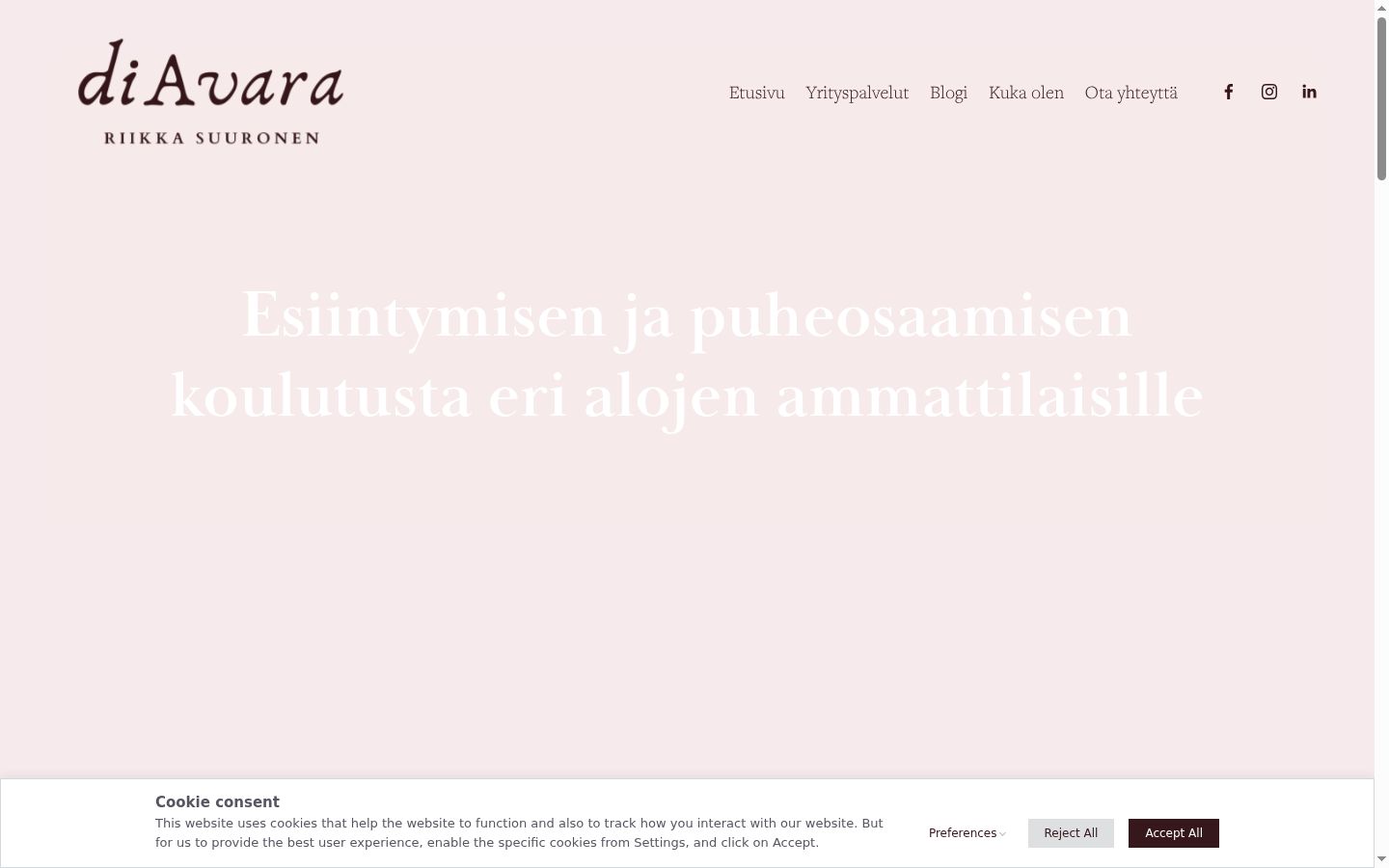 Sutikimo reklamjuostės, rodytos prieš bet kokią sąveiką, ekrano kopija