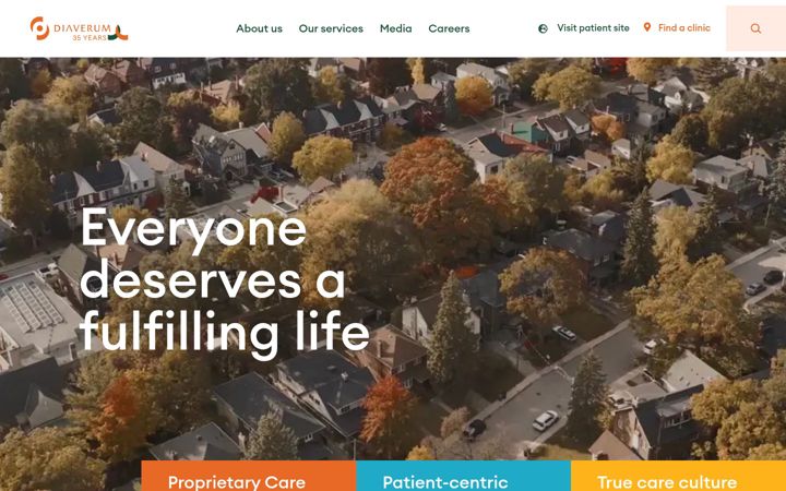 Screenshot of diaverum.com