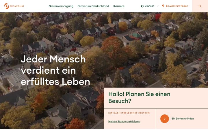 Screenshot of diaverum.de